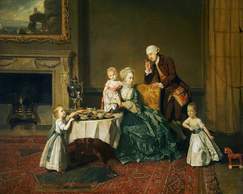 John Verney, 14th Baron Willoughby de Broke (1738-1816) and Lady Louisa North (1737-1816) his wife. Johann Zoffany