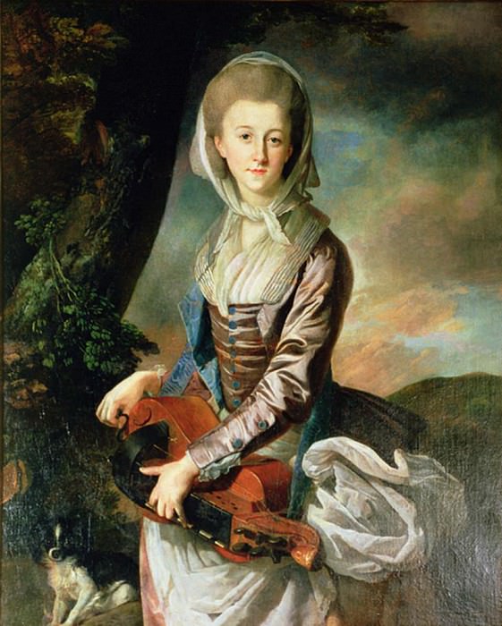Miss Anne Gore as a Savoyarde. Johann Zoffany