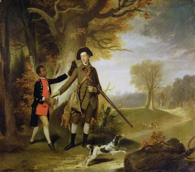 The Third Duke of Richmond (1735-1806) out Shooting with his Servant. Johann Zoffany
