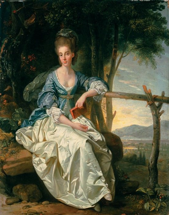 Portrait of Miss Matilda Clevland in a Tuscan Landscape. Johann Zoffany