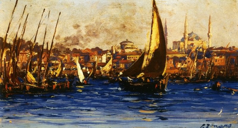 The Port of istanbul. Fausto Zonaro