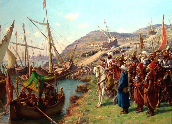 Mehmed II at the siege of Constantinople. Фаусто Зонаро