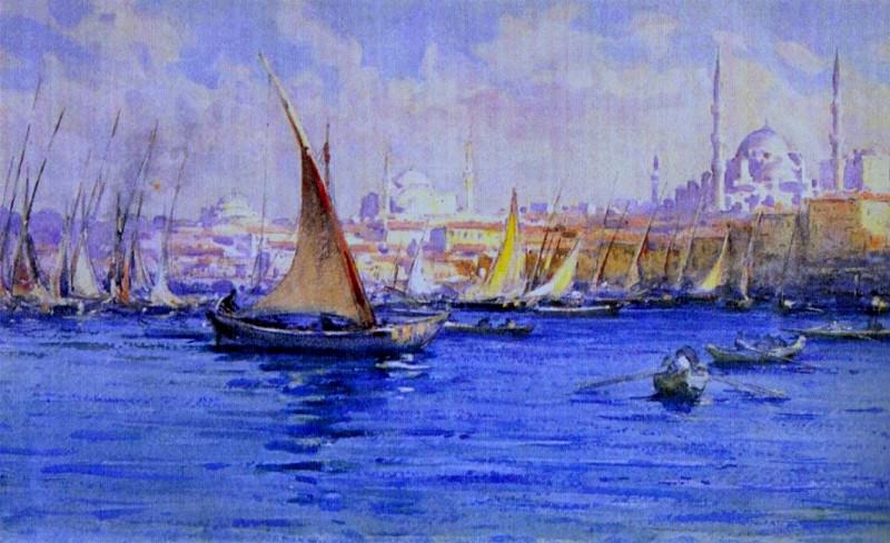 A View of Bosphorus. Fausto Zonaro
