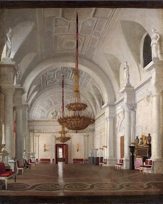 Вид Белого зала Зимнего дворца