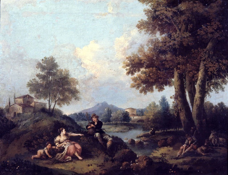 Landscape with resting shepherds. Francesco Zuccarelli