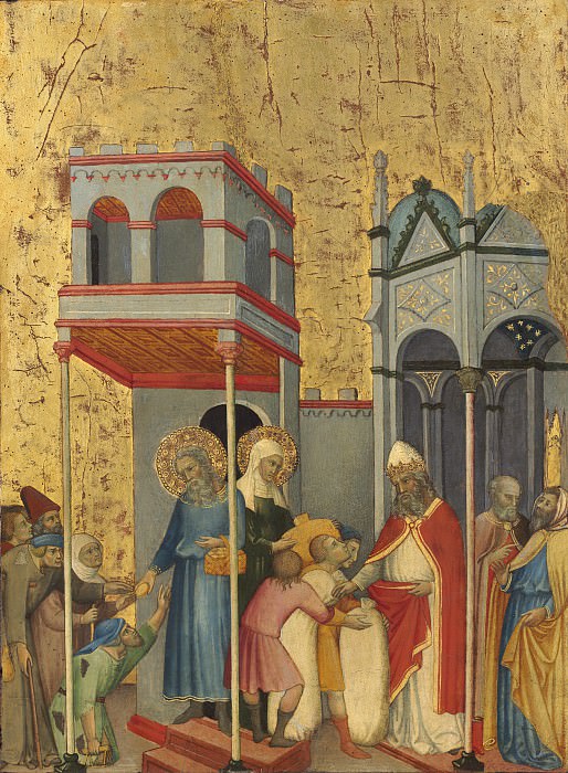Andrea di Bartolo - Joachim and the Beggars. National Gallery of Art (Washington)