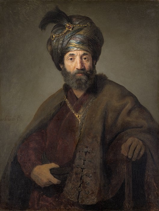 Rembrandt van Rijn and Workshop (Probably Govaert Flinck) - Man in Oriental Costume. National Gallery of Art (Washington)