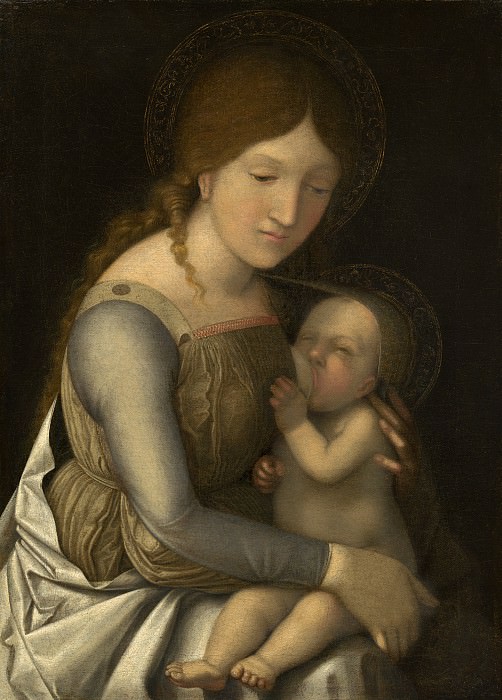 Мантенья, Андреа (круг, возможно, Корреджо) - Мадонна с Младенцем. Национальная галерея искусств (Вашингтон)