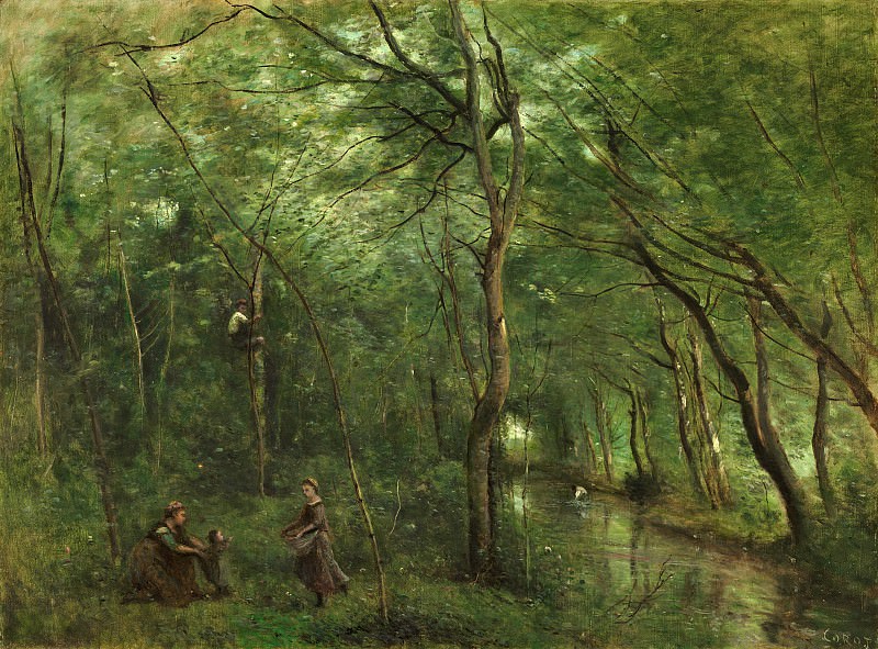 Коро, Жан-Батист Камиль - Ловцы угрей. Национальная галерея искусств (Вашингтон)