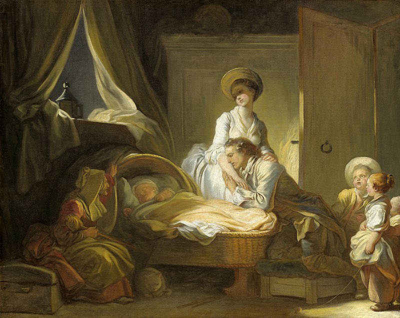Jean-Honore Fragonard - The Visit to the Nursery. National Gallery of Art (Washington)