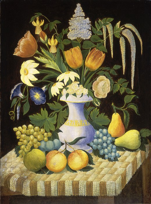 Американский художник 19 века - Цветы и фрукты. Национальная галерея искусств (Вашингтон)