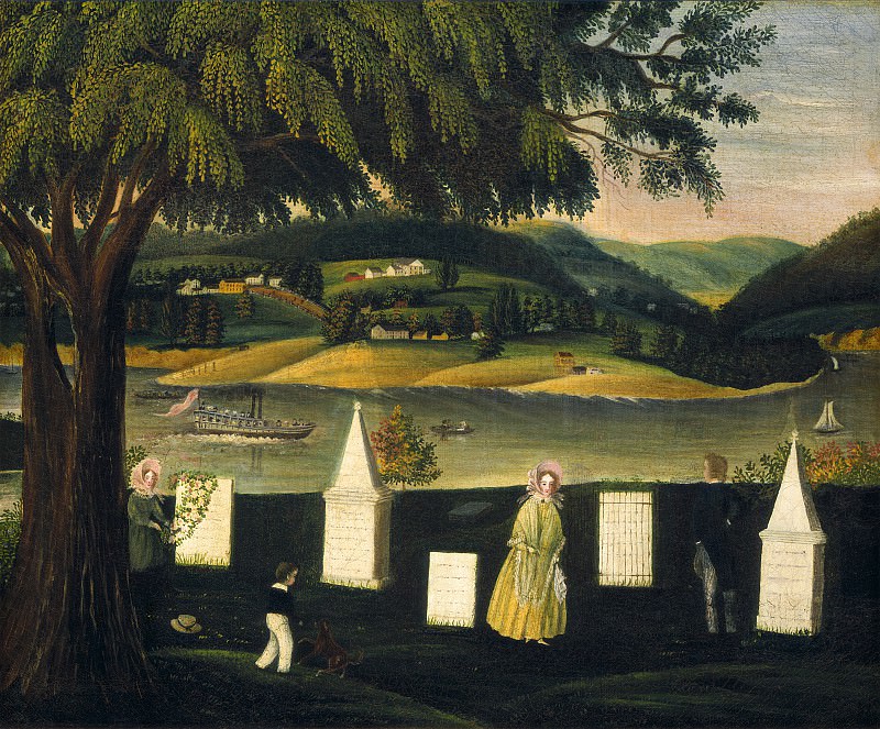 Американский художник 19 века - Семейное кладбище. Национальная галерея искусств (Вашингтон)