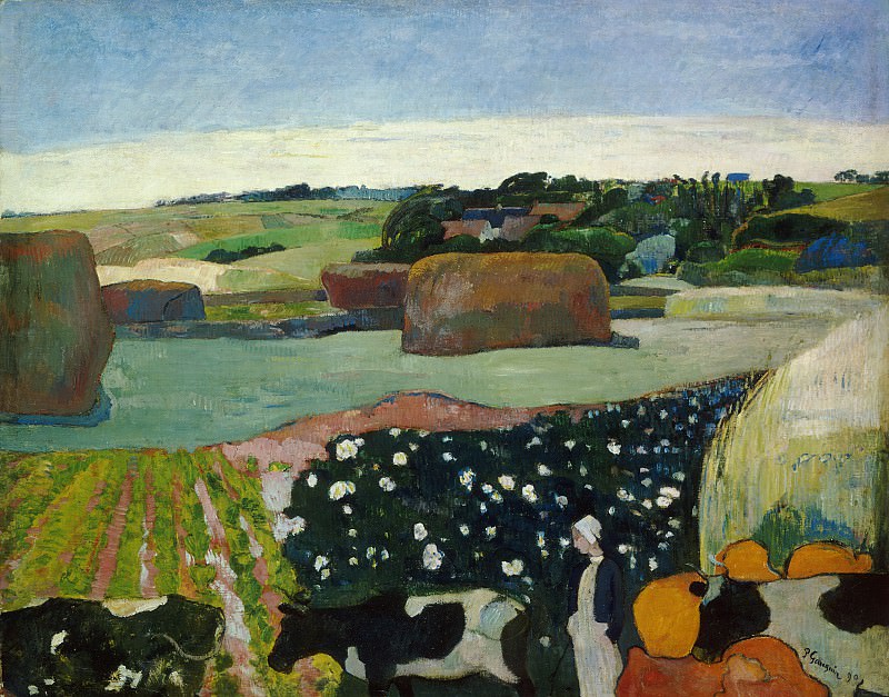 Paul Gauguin - Haystacks in Brittany. National Gallery of Art (Washington)