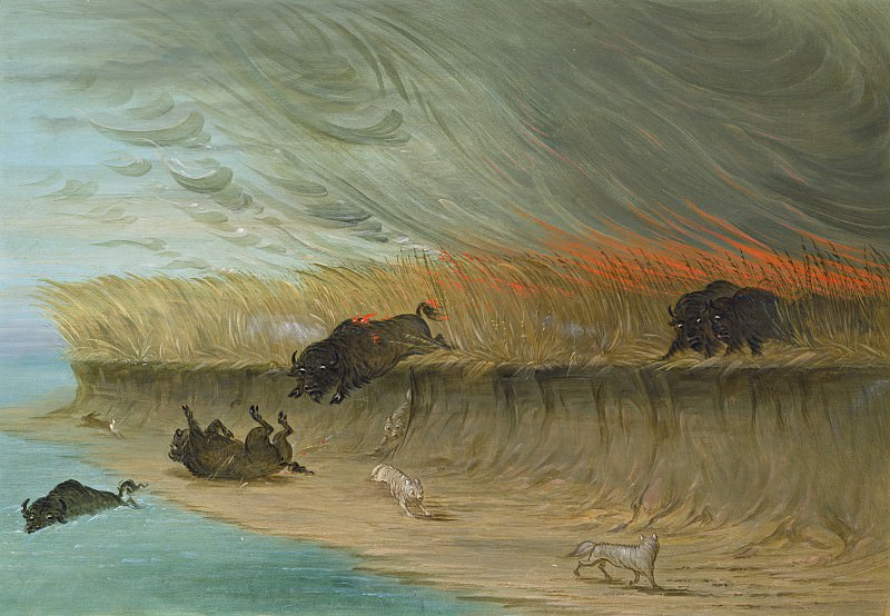 George Catlin - Prairie Meadows Burning. National Gallery of Art (Washington)