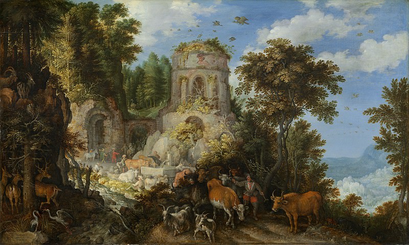 Roelandt Savery - Landscape with the Flight into Egypt. National Gallery of Art (Washington)