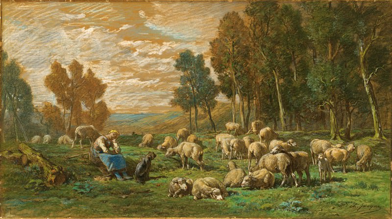 Жак, Шарль Эмиль - Пастушка. Национальная галерея искусств (Вашингтон)