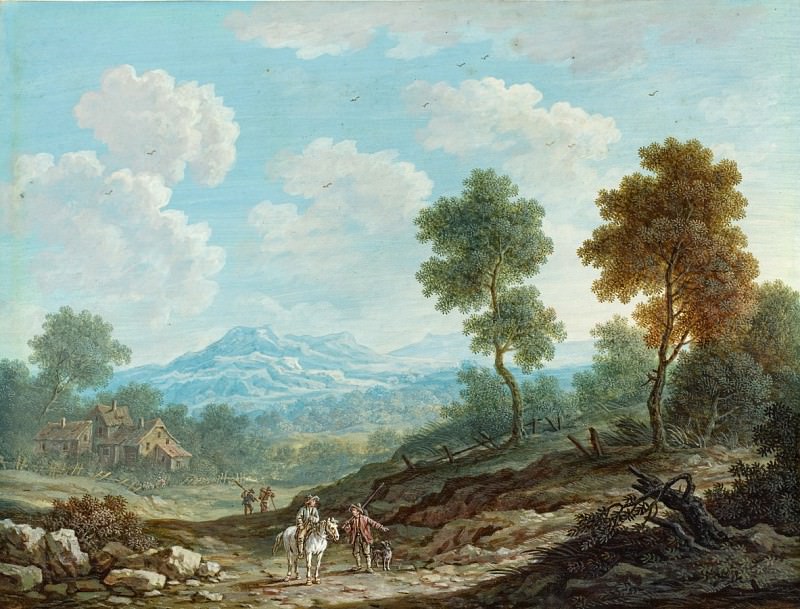 Johann Christoph Dietzsch - Travelers in a Broad Valley. National Gallery of Art (Washington)