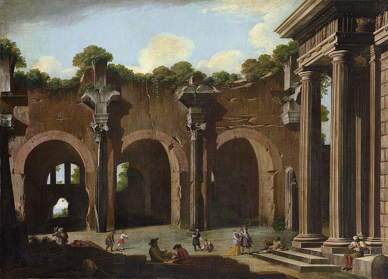 Niccolo Codazzi - The Basilica of Constantine with a Doric Colonnade. National Gallery of Art (Washington)