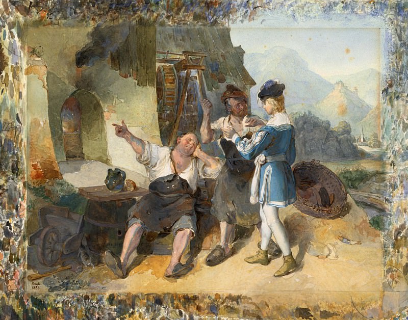 Peter Fendi - Fridolin with Two Workmen by the Eisenhammer. National Gallery of Art (Washington)