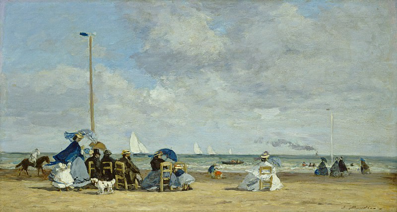Eugene Boudin - Beach at Trouville. National Gallery of Art (Washington)
