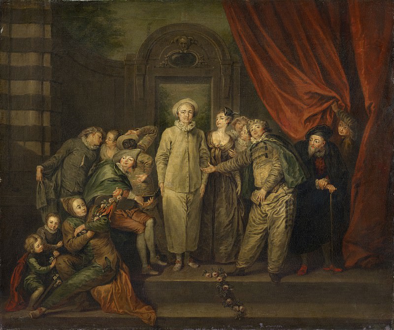 after Antoine Watteau - The Italian Comedians (copy). National Gallery of Art (Washington)