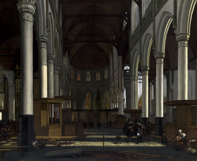 Витте, Эмануэль де - Интерьер Аудекерк (Старой церкви) в Амстердаме. Национальная галерея искусств (Вашингтон)