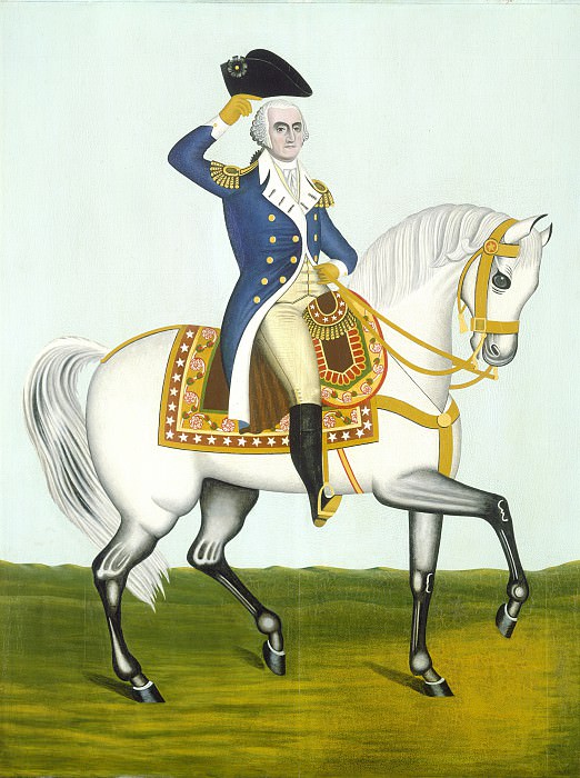 Неизвестный американский художник 19 века - Генерал Вашингтон на белом коне. Национальная галерея искусств (Вашингтон)