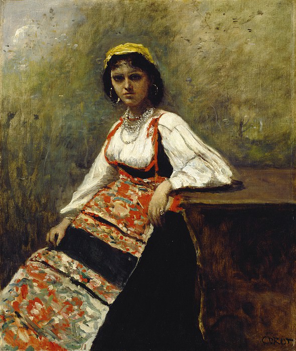Jean-Baptiste-Camille Corot - Italian Girl. National Gallery of Art (Washington)