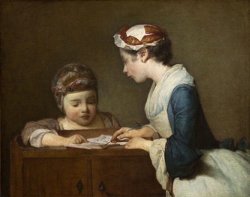 The Little Schoolmistress. Jean Baptiste Siméon Chardin