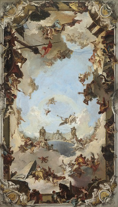 Wealth and Benefits of the Spanish Monarchy under Charles III. Giovanni Battista Tiepolo