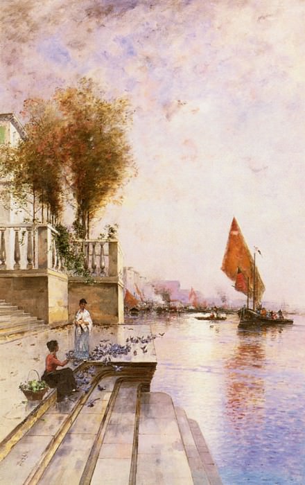 Gegerfelt Wilhelm Von A Venetian Canal, Swedish artist