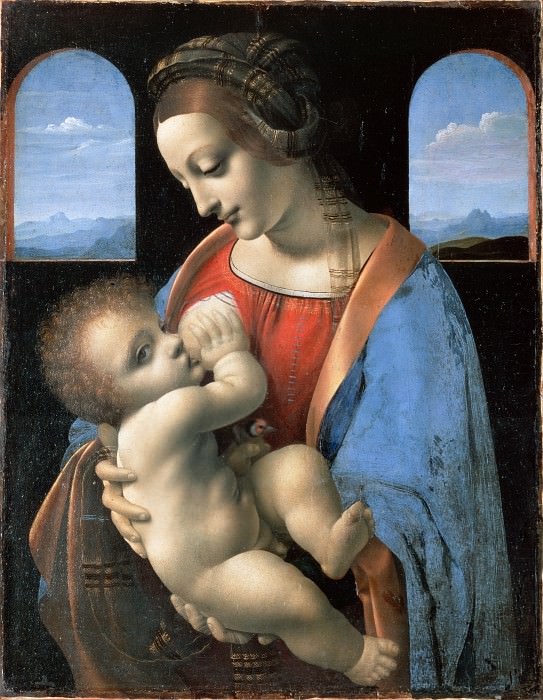 Леонардо да Винчи - Мадонна с младенцем (Мадонна Литта) (1491). Эрмитаж ~ часть 14 (Качество)