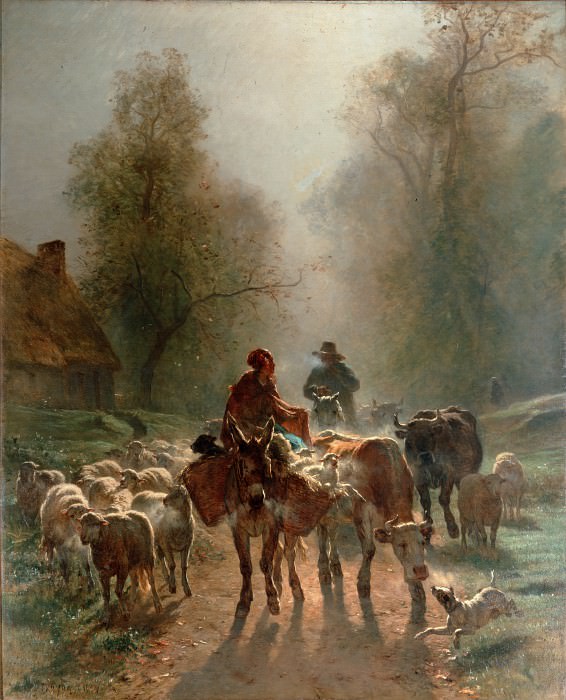 Тройон, Констан (Труайон) - На пути к рынку (1859). Эрмитаж ~ часть 14 (Качество)