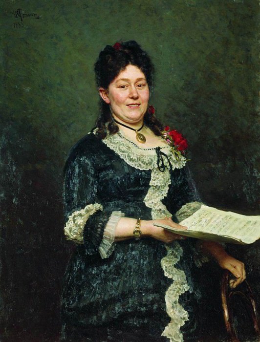 Portrait of the singer AN Molas. 1883. Ilya Repin