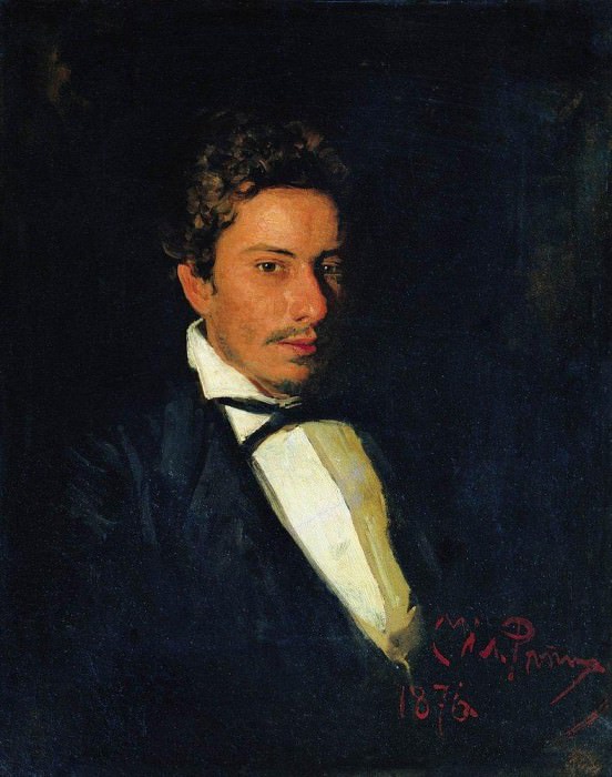 Portrait of Repin, musician, brother of the artist. 1876. Ilya Repin
