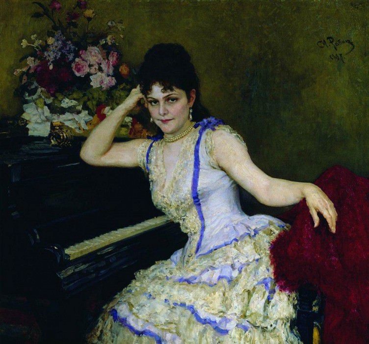 Portrait of pianist SI Menter. Ilya Repin