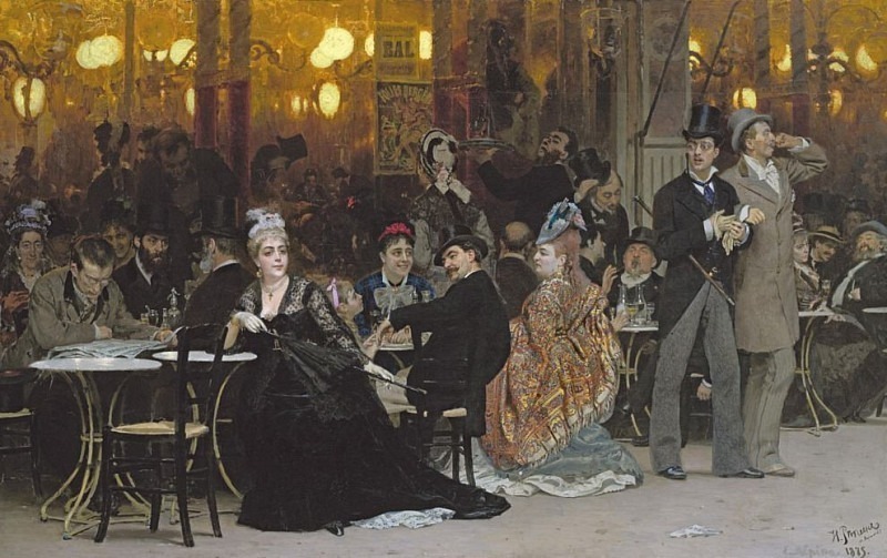 A Parisian Cafe. Ilya Repin