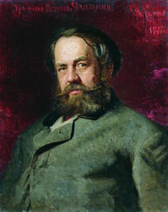 Portrait of TP Chaplygin, a cousin of Repin. Ilya Repin
