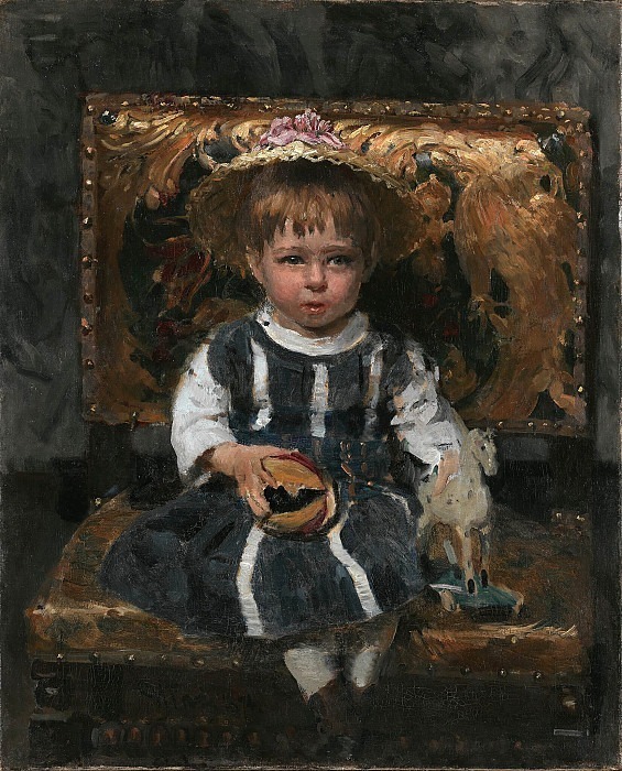 Portrait of V.I.Repina, the artist’s daughter, in childhood. Ilya Repin