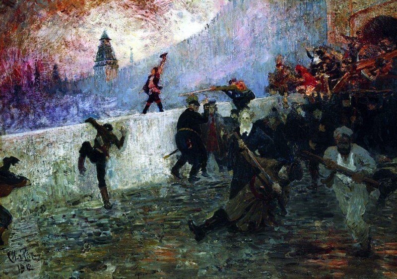 In the besieged Moscow in 1812. Ilya Repin