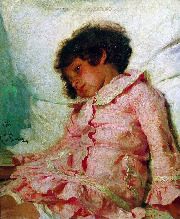 Portrait of Nadya Repina. Ilya Repin
