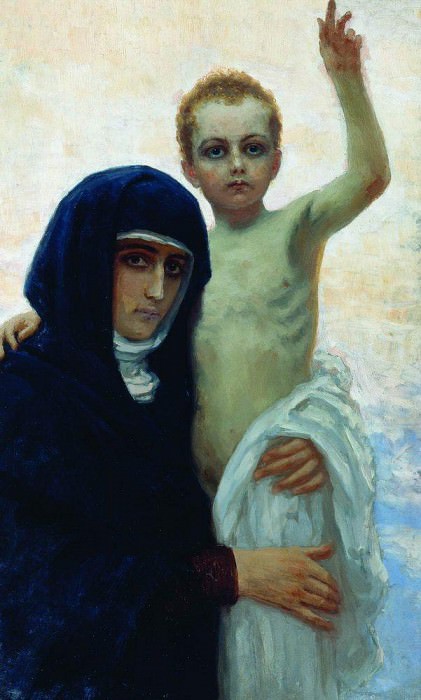 Virgin and Child. 1896. Ilya Repin