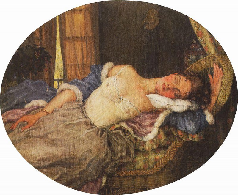Sleeping young woman. Konstantin Andreevich Somov