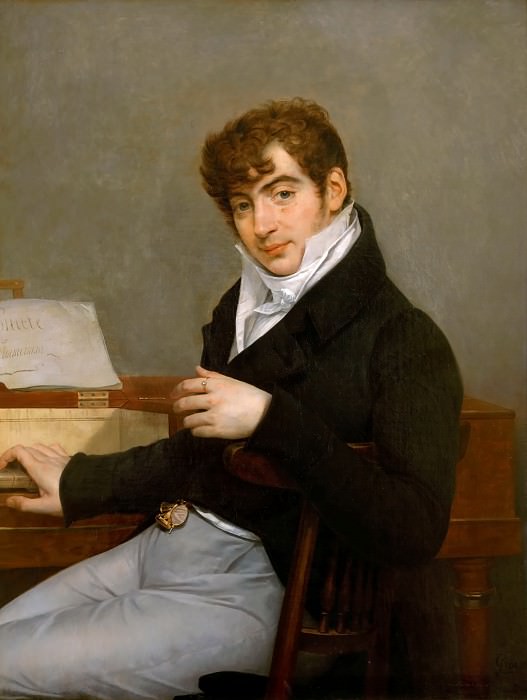 Антуан-Жан Гро -- Пьер-Жозеф-Гийом Циммерман за пианино. Версальский дворец