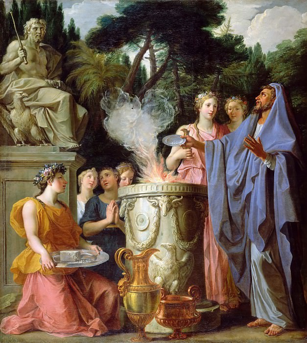 Noël Coypel -- Sacrifice to Jupiter. Château de Versailles