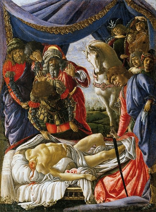 Sandro Botticelli - The Discovery of Holofernes Corpse Judith Returns from the Enemy Camp at Bethulia. Uffizi