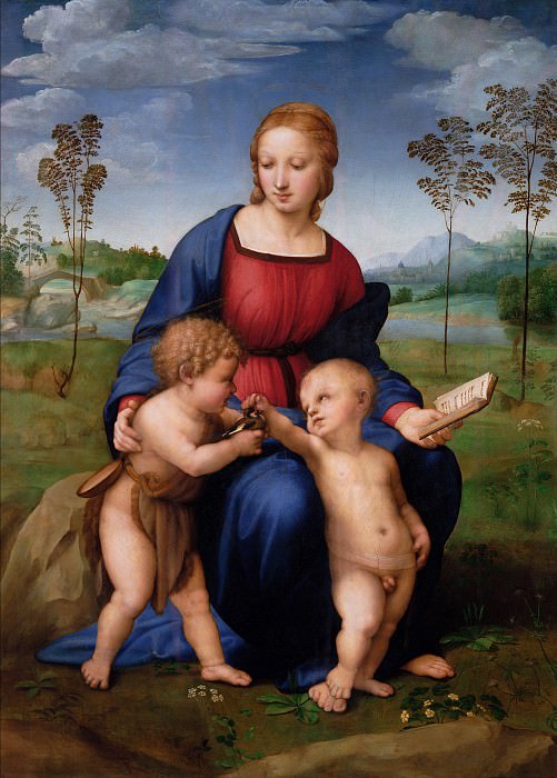 Raffaello (Raffaello Sanzio) - Madonna of the Goldfinch. Uffizi