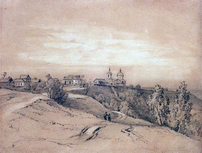Sparrow mountains near Moscow. Late 1840 - 1850. Alexey Kondratievich Savrasov
