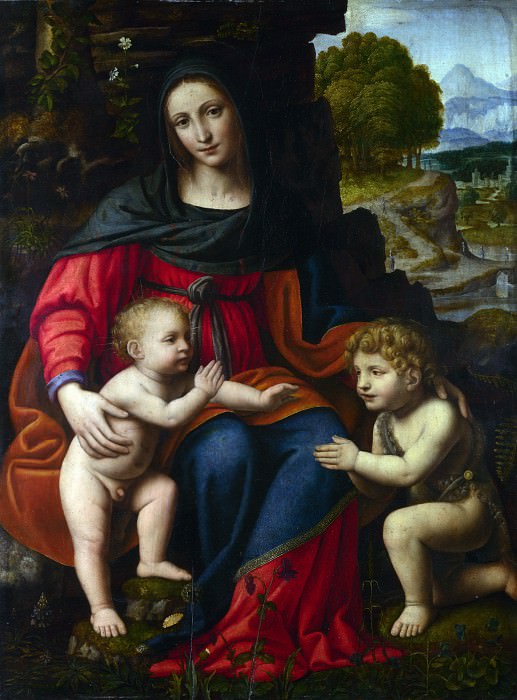 Bernardino Luini - The Virgin and Child with Saint John. Part 1 National Gallery UK