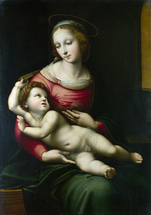 Рафаэль (последователь) - Мадонна с младенцем. Часть 1 Национальная галерея